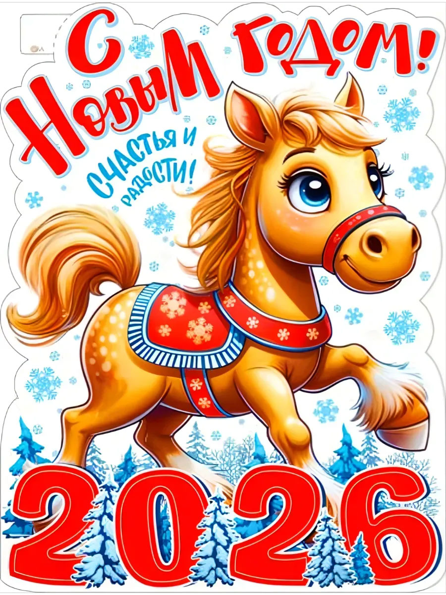 Открытка с Новым 2026 годом